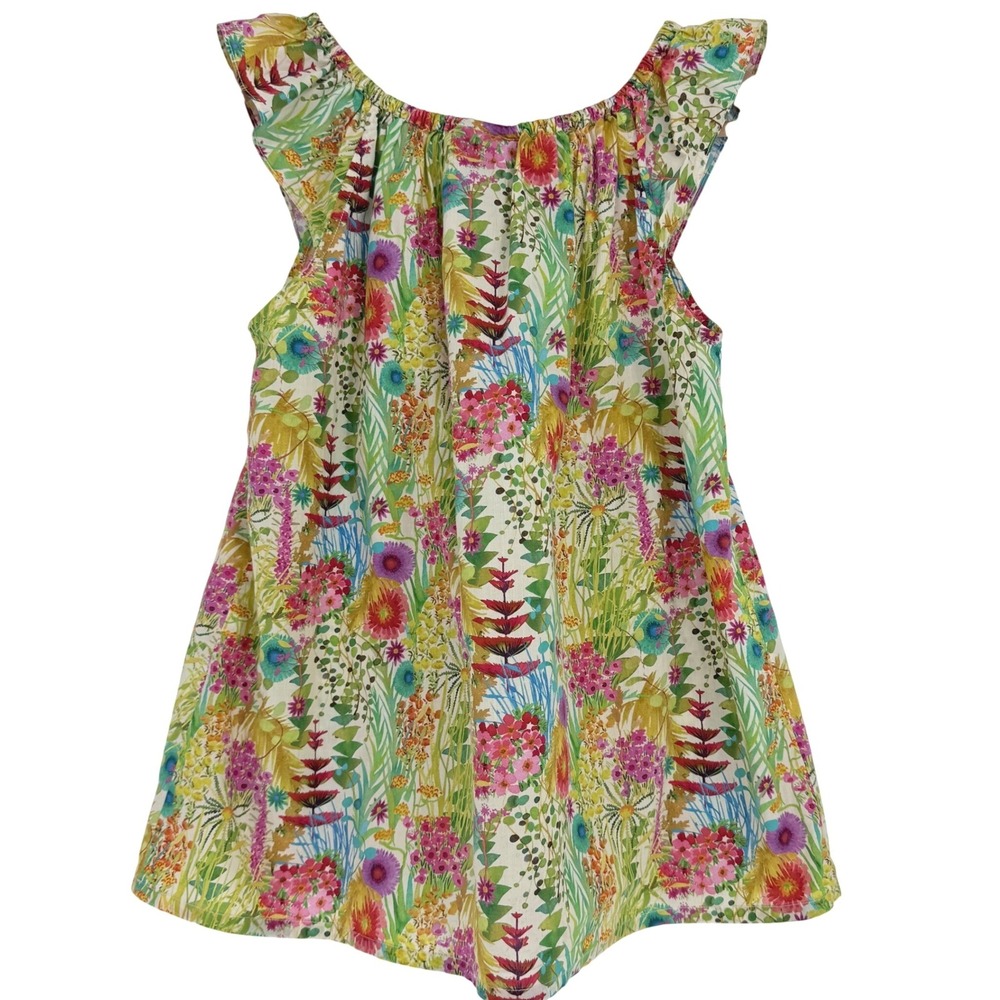 Oscar de la Renta‎ Stunning Girls Garden Floral Print Dress 14Y Made in Portugal